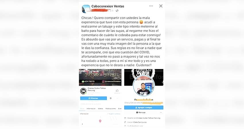 Acusan En Redes A Joven Por Acosar A Clientas En Su Negocio En Csl