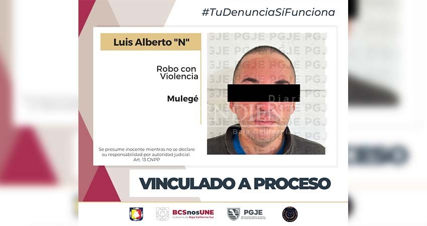 Alberto N quedó vinculado a proceso imputado por robo con violencia a