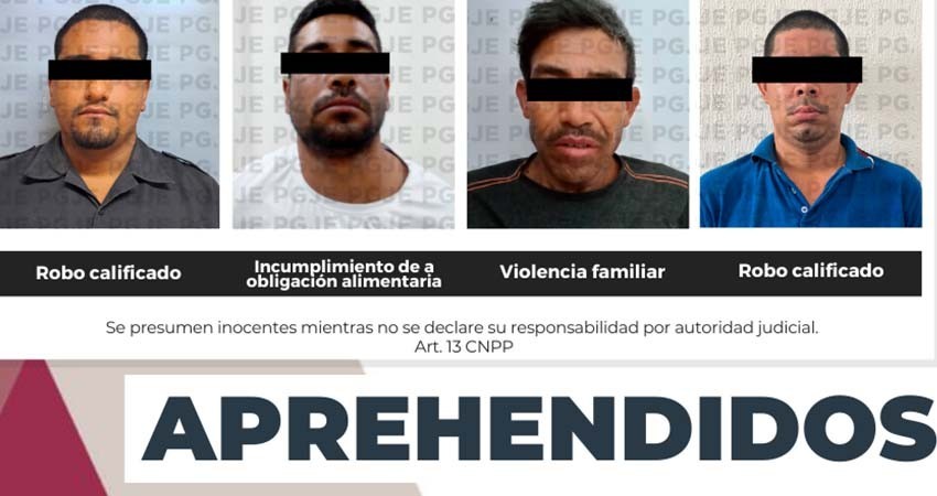 Fueron ejecutadas 7 órdenes de aprehensión contra imputados por