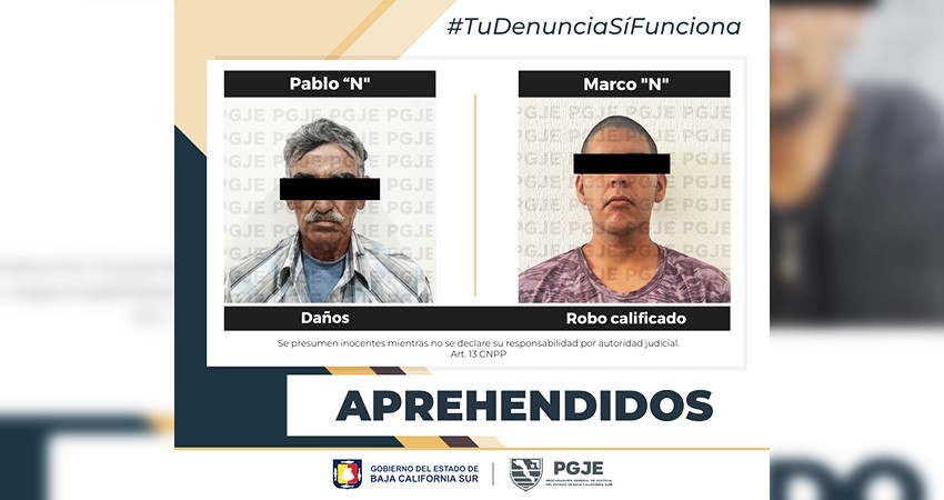 Son aprehendidos dos hombres por diversas órdenes de aprehensión