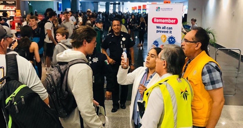 Ya opera filtro sanitario en el Aeropuerto Internacional de Los Cabos
