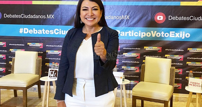 Gana Lupita Saldaña debate ciudadano organizado por Coparmex