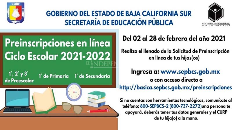 En línea, inicia la etapa de preinscripciones a educación básica 