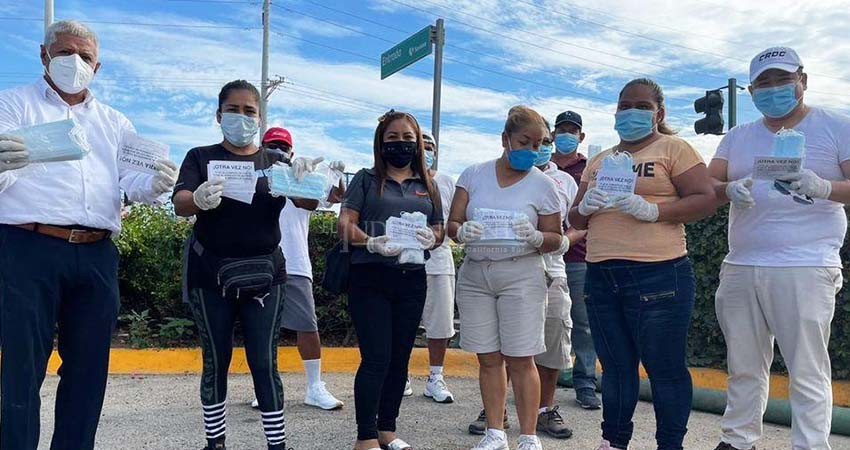 Titánica cruzada para fomentar la sana distancia y medidas sanitarias en Los Cabos  