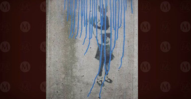 Dañan la única obra conocida de Banksy en Alemania
