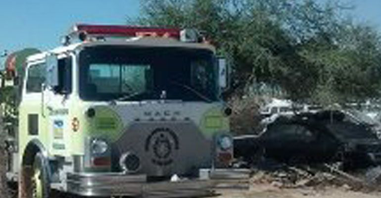 Se quedó sin combustible! unidad de bomberos varada tras sofocar incendio