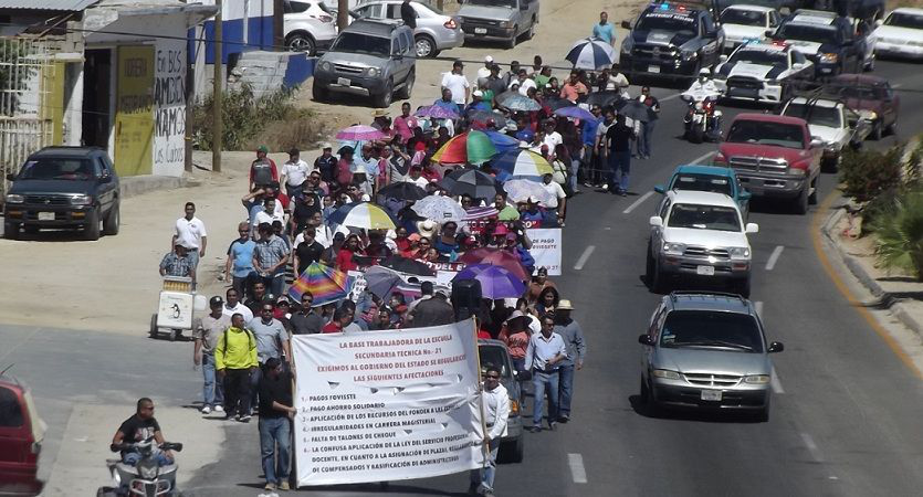 Son ‘‘patadas de ahogado’’  las declaraciones del Secretario de Educación Pública, afirma el magisterio cabeño