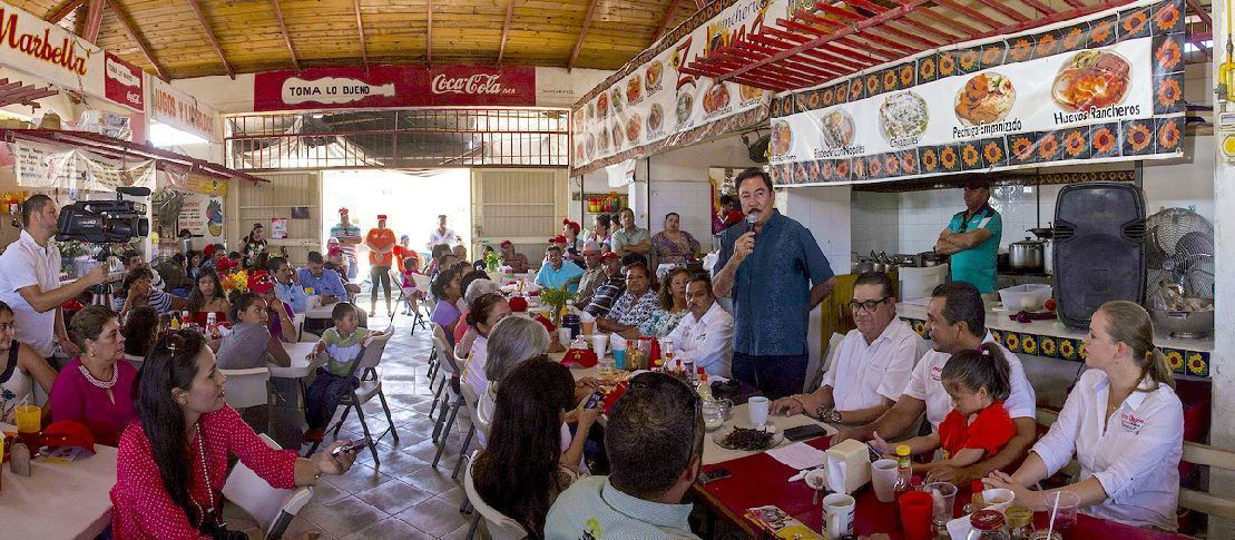 Microempresarios del Mercado Municipal de SJC respaldan a Narciso Agúndez