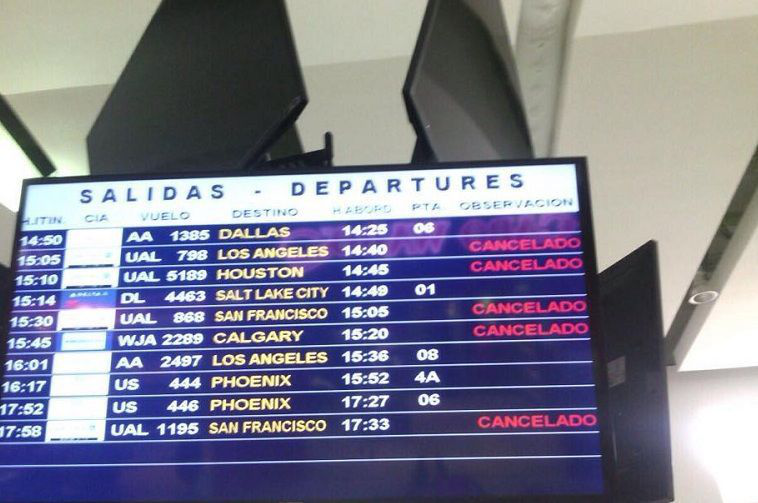 Cancelados varios vuelos en Los Cabos por huracán "Blanca"