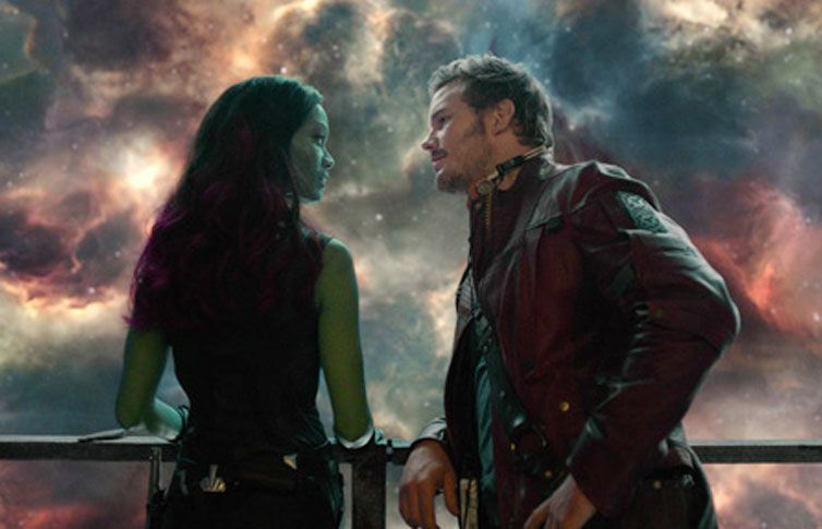 Guardianes de la galaxia 2, Chris Pratt y Zoe Saldana