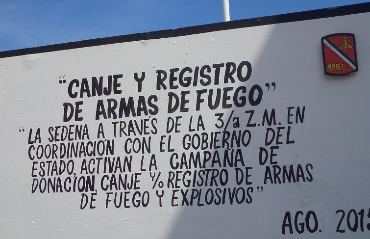 Reactiva la SEDENA su campaña de canje de armas de fuego en todo el estado
