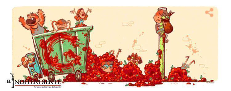 Google también se embarra de rojo en 'La Tomatina' de Buñol