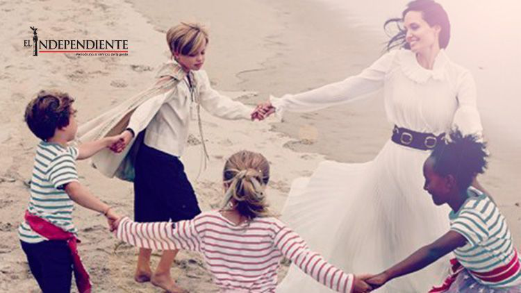 Jolie lleva a toda su familia a las páginas de 'Vogue'