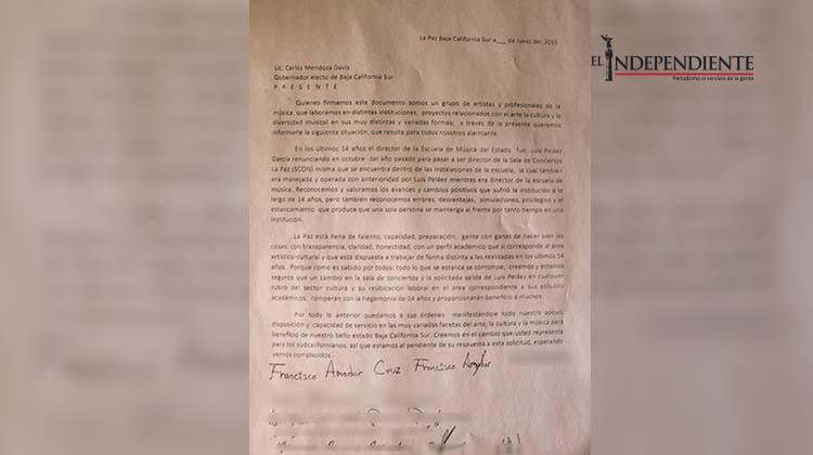 Acusan a Luis Peláez de 'desaparecer' instrumentos de la Escuela de Música