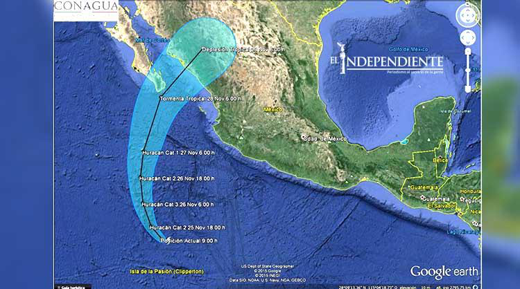 El huracán “Sandra” no representa peligro para Los Cabos