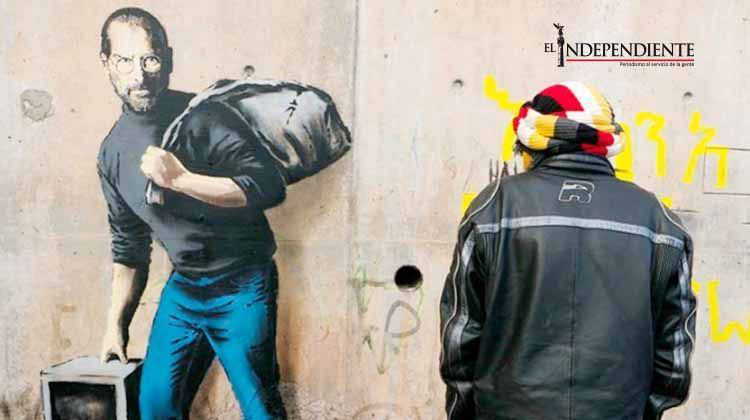 Banksy retrata a Steve Jobs como un refugiado sirio