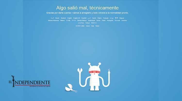 Twitter deja de funcionar por unos minutos