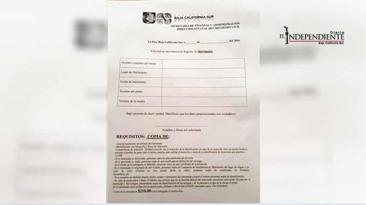Molestan a ciudadanos requisitos para celebrar matrimonios civiles en Los Cabos