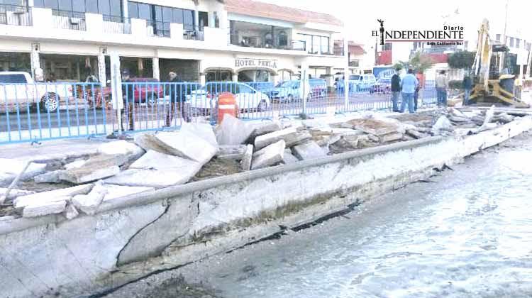 Invertirá APIBCS 6 MDP en reparar banquetas, pisos y muros del malecón de La Paz