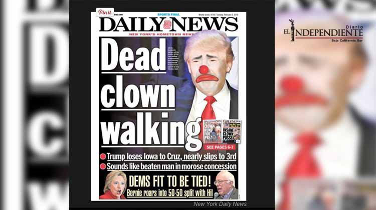 Diario de NY celebra la derrota del 'payaso' Trump