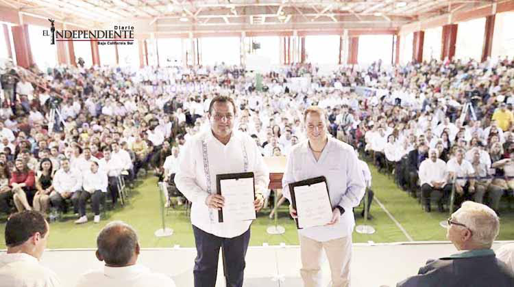Firman convenio el Gobernador Mendoza y el Secretario de SEDESOL, Por un Baja California Sur Sin Pobreza