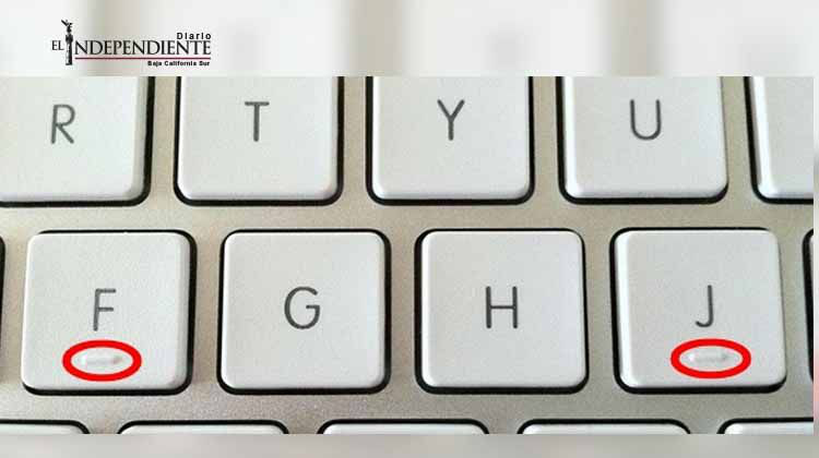 ¿Por qué las letras F y J del teclado tienen una rayita debajo?