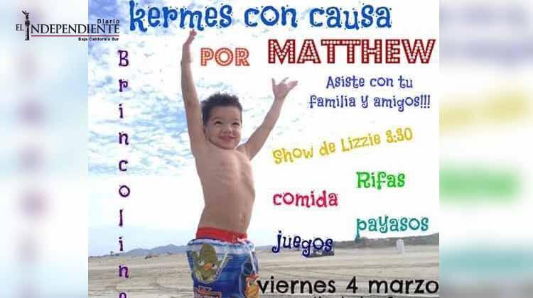 Piden apoyo para el pequeño Matthew operado de un grave tumor en el cerebro