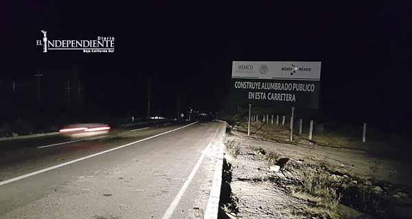 200 postes de luz de la transpeninsular continúan apagados