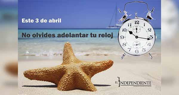 Este domingo inicia el horario de verano