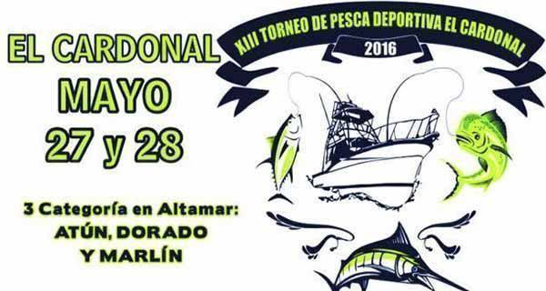 Invitan a participar en la edición XIII del Torneo de Pesca Deportiva “El Cardonal”