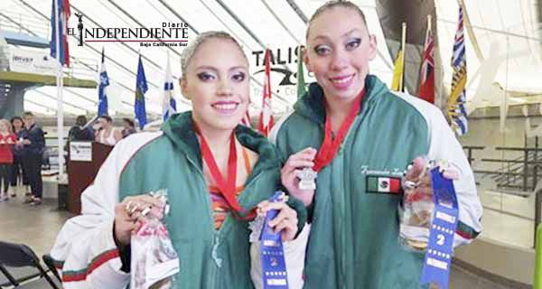 La sudcaliforniana Glenda Inzunza y Madison López se cuelgan Plata en Abierto de Canadá de Nado Sincronizado