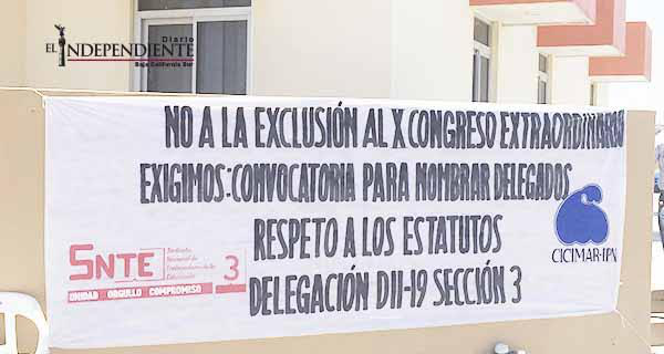 Trabajadores de Cicimar exigen participar en el X Congreso Estatal del SNTE