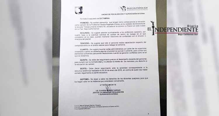 Que no se violenten mis derechos ni se afecte el desarrollo educativo de los jóvenes