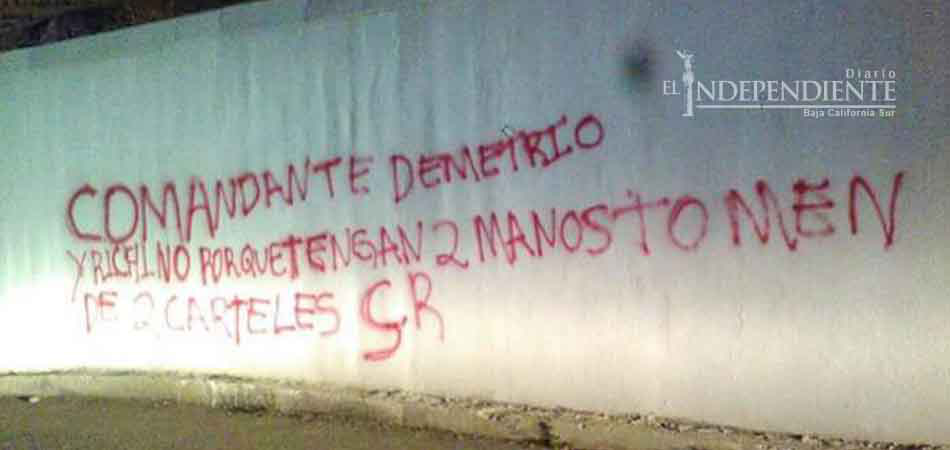 Dejan narcomensaje contra policías de Los Cabos