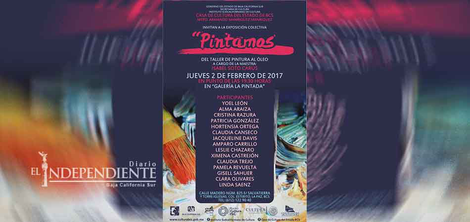 La Casa de Cultura del Estado invita a la exposición colectiva “pintamos”