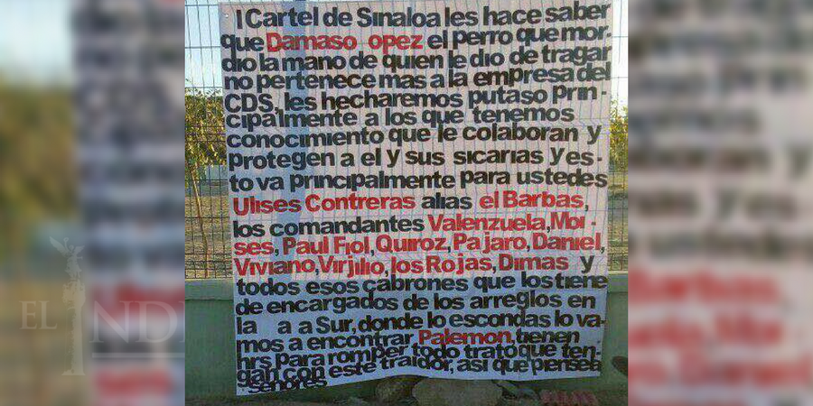 Cartel de nuevo amenaza a la Procuraduría de BCS