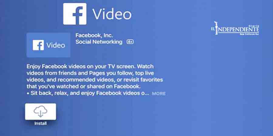 Facebook lanza app para ver videos en Apple Tv y Smart Tv