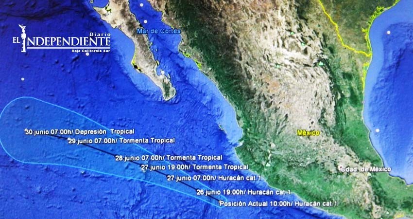 Solo lluvias dejaría  el huracán “Dora” en Baja California Sur: PC