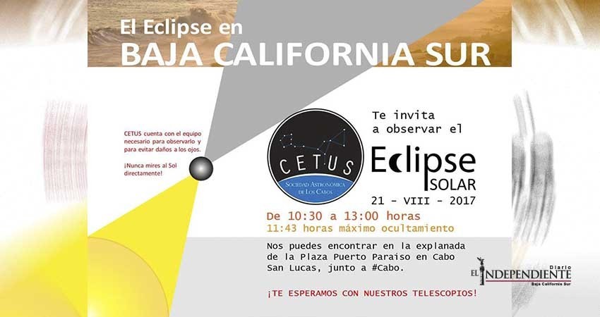Sociedad Astronómica de Los Cabos presente en la marina para observar el eclipse con seguridad