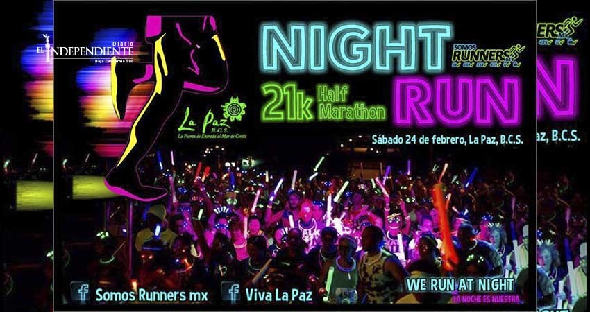 Invitan a la Carrera Nigth Run La Paz, Half Marathon 2018