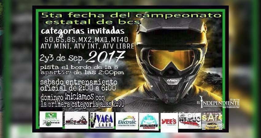 Protección Civil canceló la 5ta. Fecha del Campeonato Estatal de Motocross: Javier Mijares