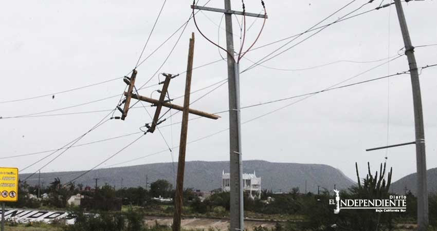 En 2 días quedará restablecido el servicio de electricidad en Los Cabos