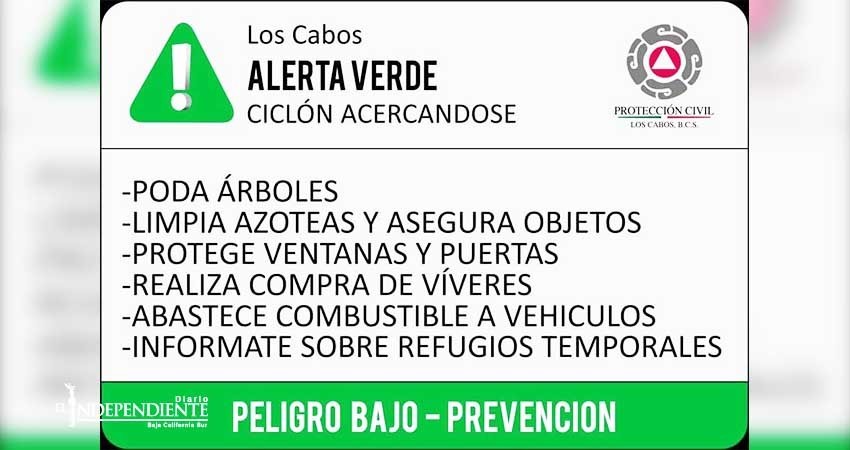 Los Cabos en Alerta Verde por tormenta tropical  “Norma”