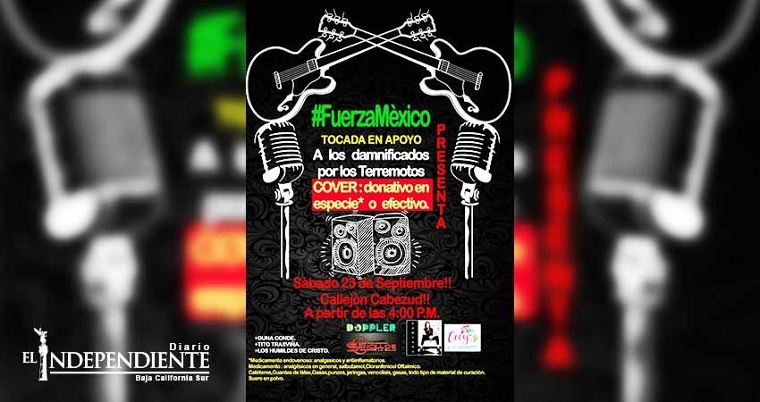 Hoy, tocada por acopio para damnificados en México en callejón de La Paz