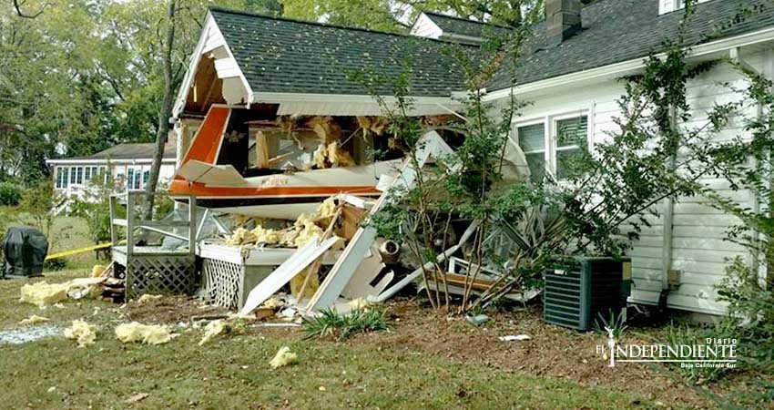 Avioneta choca con casa en EU; no hay muertos