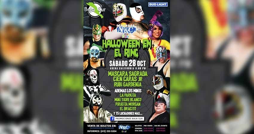 Espectacular cartelera de Lucha Libre en La Paz