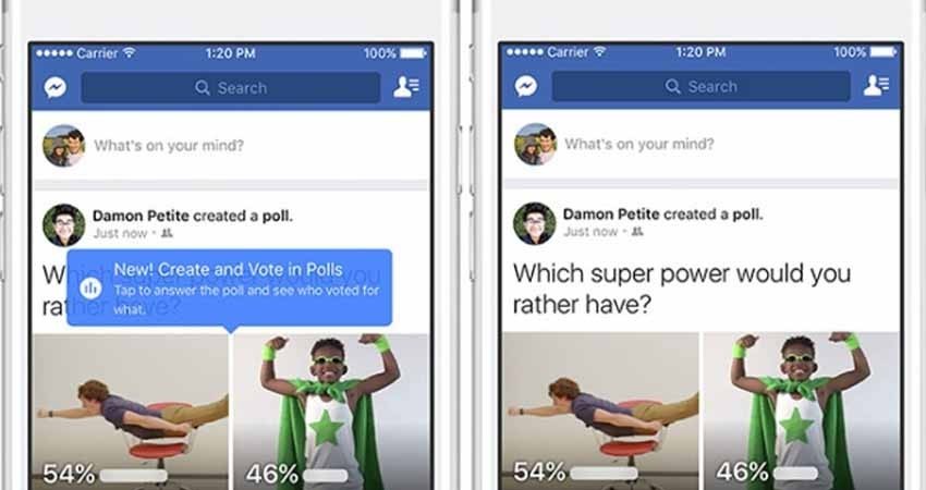 Encuestas con GIFs y fotos, la nueva herramienta de Facebook