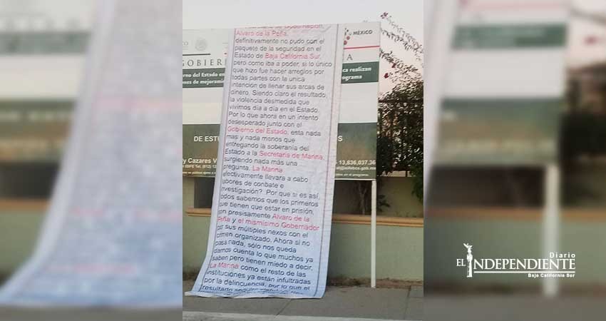 Más mantas en La Paz y Los Cabos; advierten sobre la violencia en BCS