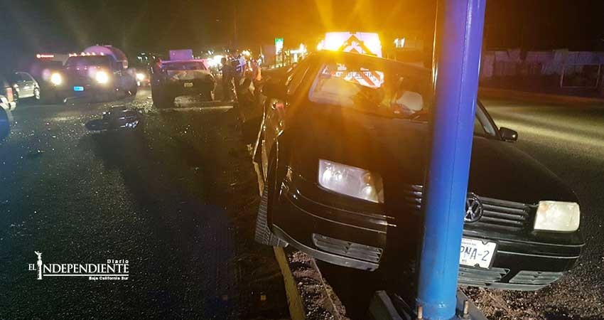 “Carambola” entre dos autos y una moto deja un lesionado