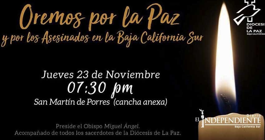 Realizará Iglesia Católica cadena de oración por violencia en BCS